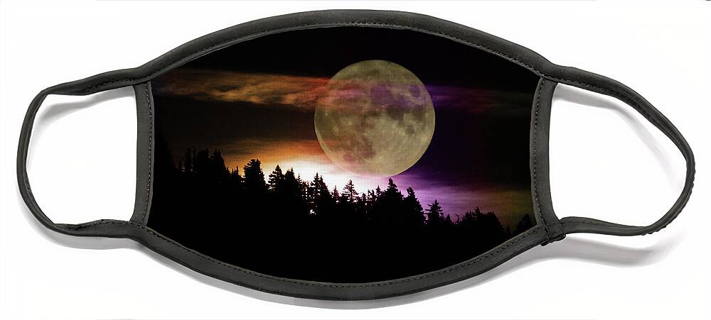 Moon Face Mask featuring the photograph Full Corn Moon by Carl Moore