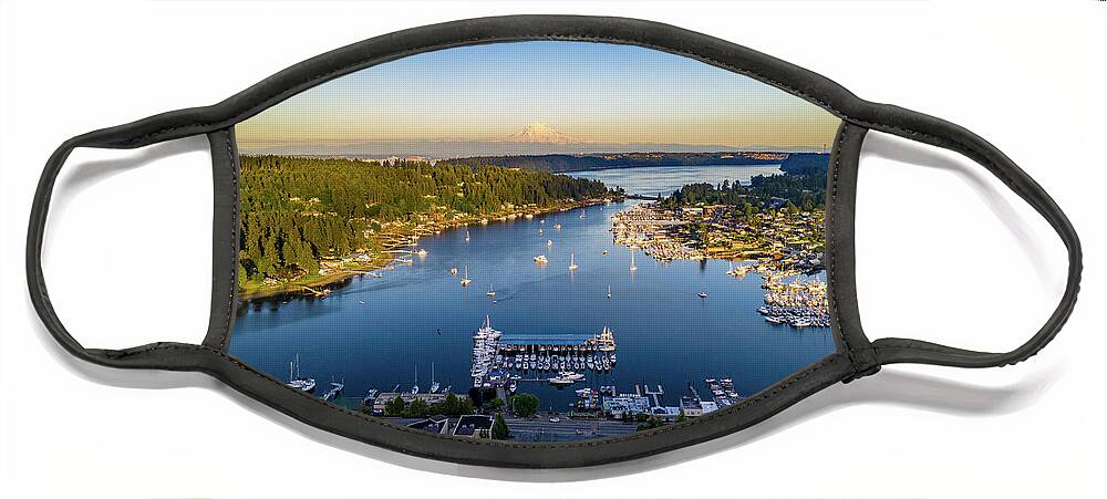 Drone Face Mask featuring the photograph Full Harbor 3x2 by Clinton Ward