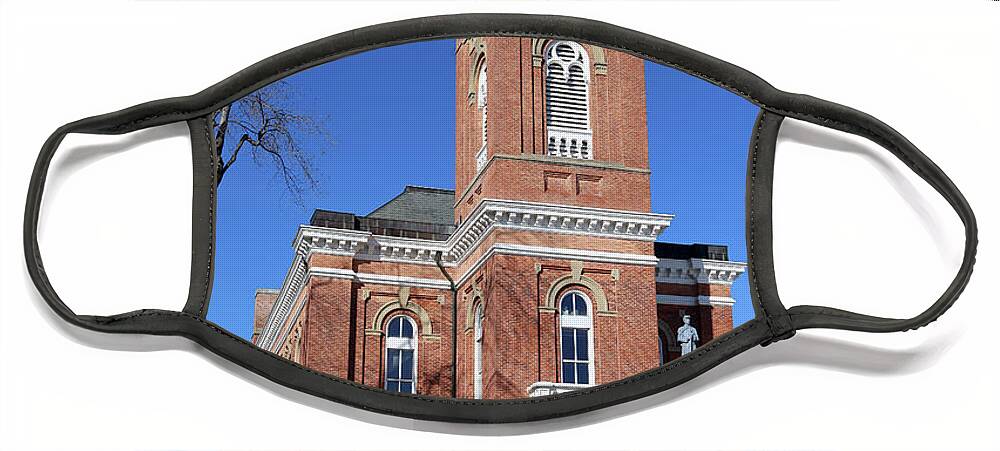 Fulton County Courthouse Face Mask featuring the photograph Fulton County Courthouse Wauseon Ohio 9859 by Jack Schultz