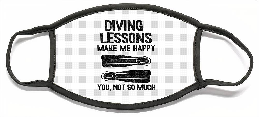 Funny Scuba Diving Instructor Gift Diving Lessons Quote Face Mask by Lisa  Stronzi - Fine Art America
