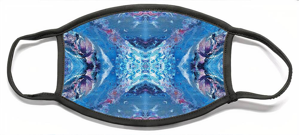 Pouring Face Mask featuring the digital art Galaxy - Kaleidoscope 1 by Themayart