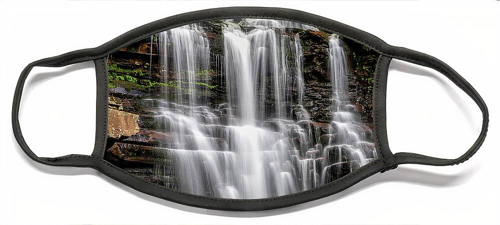Waterfalls Face Mask featuring the photograph Ganoga Falls by C Renee Martin