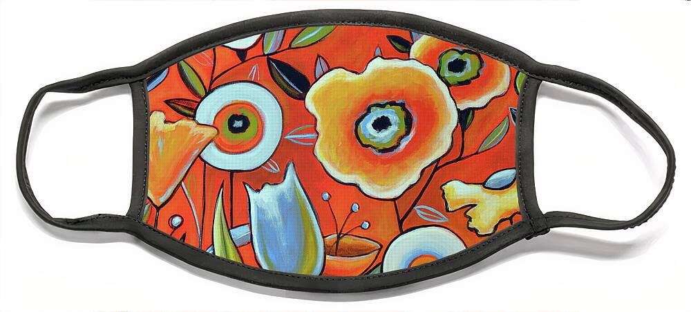 Flowers Face Mask featuring the painting Garden of Joy by Amy Giacomelli