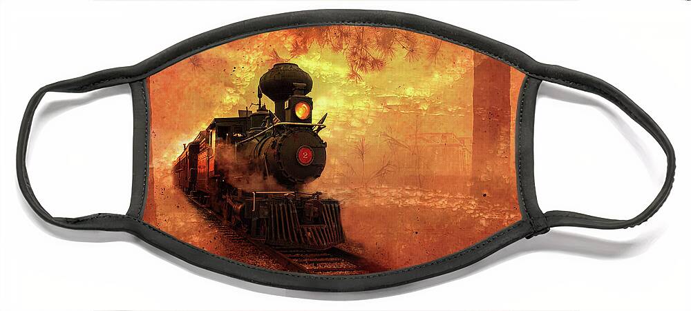 Sharaabel Face Mask featuring the photograph Ghost Train by Shara Abel