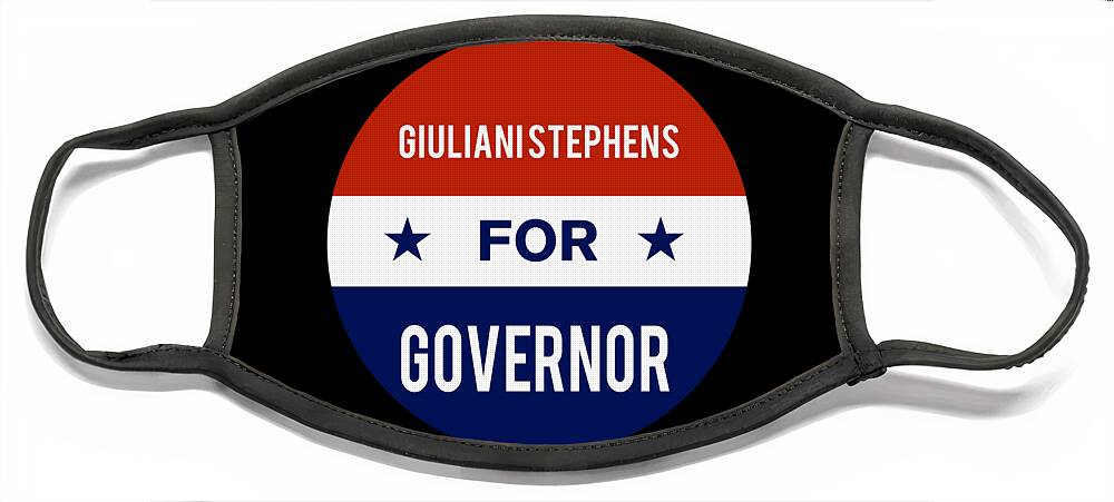 Election Face Mask featuring the digital art Giuliani Stephens For Governor by Flippin Sweet Gear