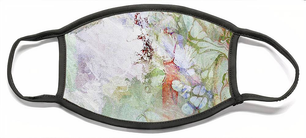 Abstract Face Mask featuring the photograph Glass Wing by Karen Lynch