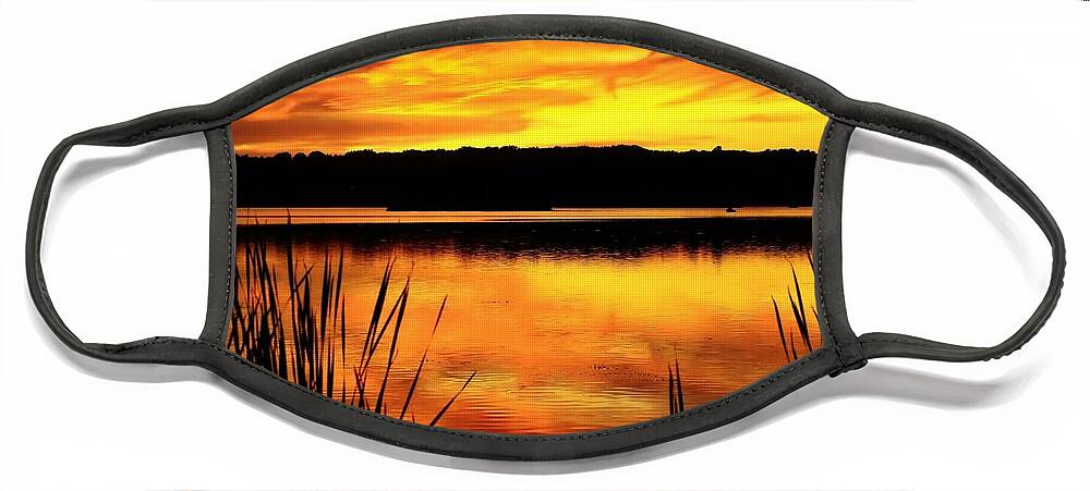 Sunset Face Mask featuring the photograph Glorious Sunset by Mary Walchuck