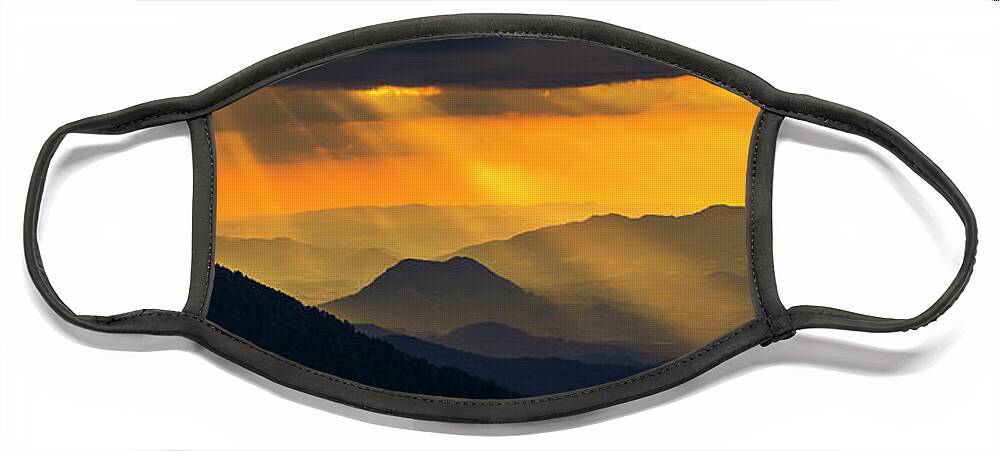 Balkan Mountains Face Mask featuring the photograph Golden Rain by Evgeni Dinev