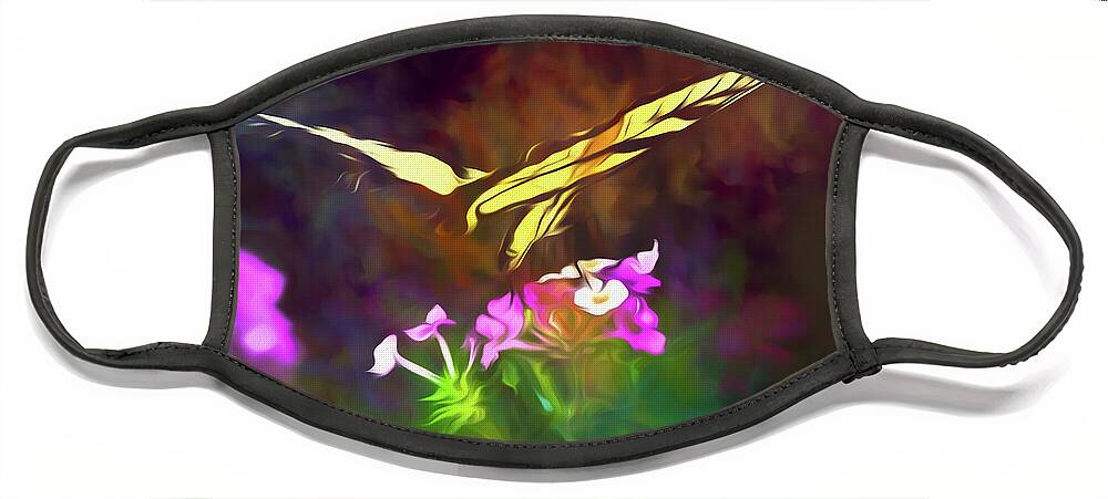 Swallowtail Face Mask featuring the digital art Graceful In Flight by Amy Dundon