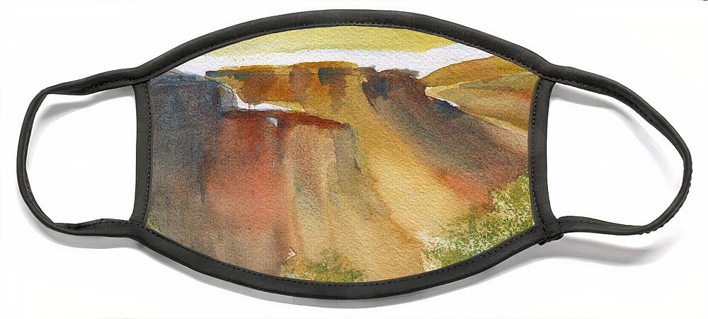 Grand Canyon 2 Face Mask featuring the painting Grand Canyon 2 by Frank Bright
