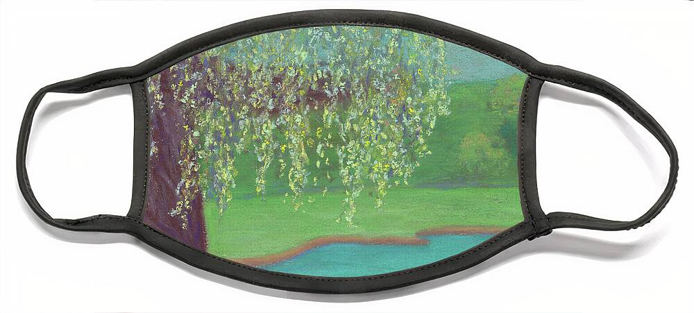 Willow Tree Face Mask featuring the pastel Grandmother Willow by Anne Katzeff