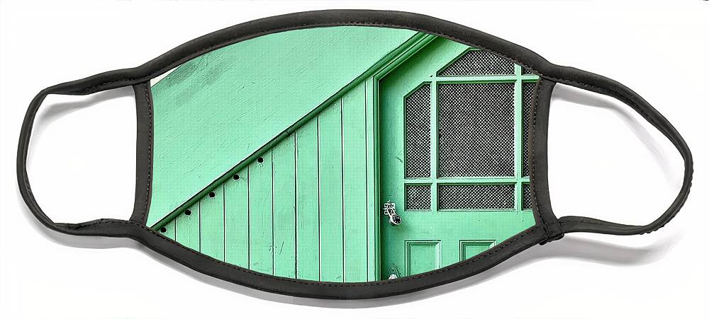  Face Mask featuring the photograph Green Door by Julie Gebhardt