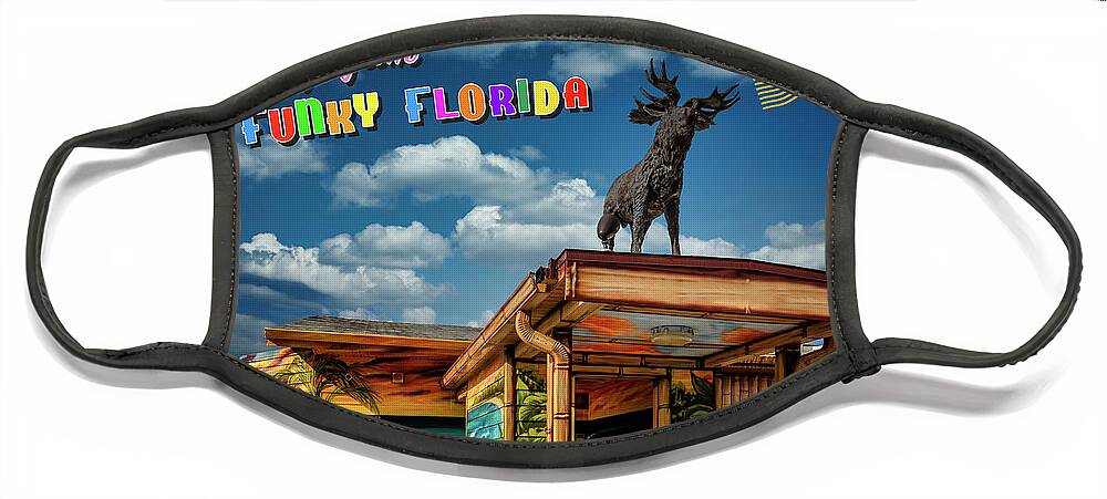 Anna Maria Island Face Mask featuring the photograph Greetings From Funky Florida 2 by ARTtography by David Bruce Kawchak