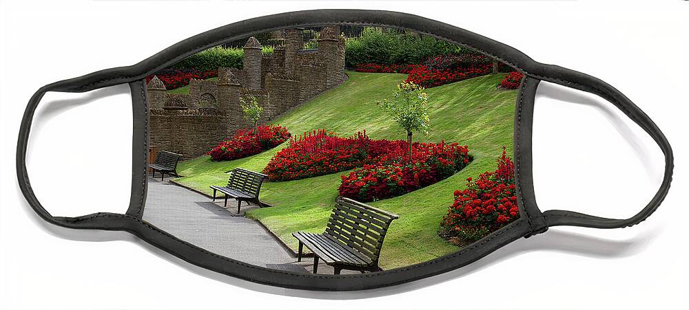 Plant Face Mask featuring the photograph Guildford Castle Gardens by Shirley Mitchell