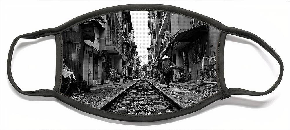 Train Face Mask featuring the photograph Hanoi Life. by Daniel M Walsh