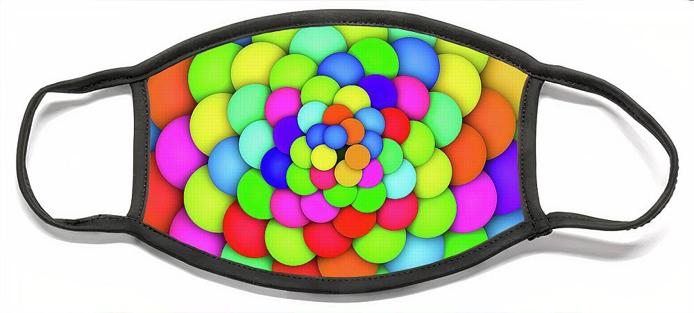 Balls Face Mask featuring the digital art Happy Colorful Balls 01 by Matthias Hauser