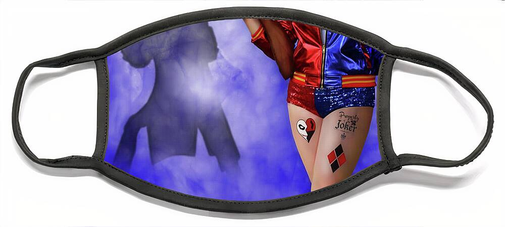 Harley Face Mask featuring the photograph Harley Night of the Joker by Jon Volden