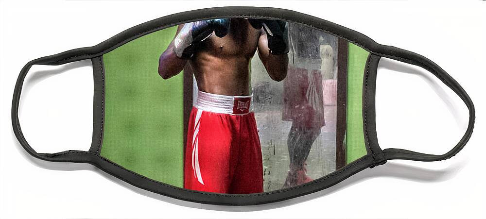 Boxing Face Mask featuring the photograph Havana Boxer by Kathryn McBride