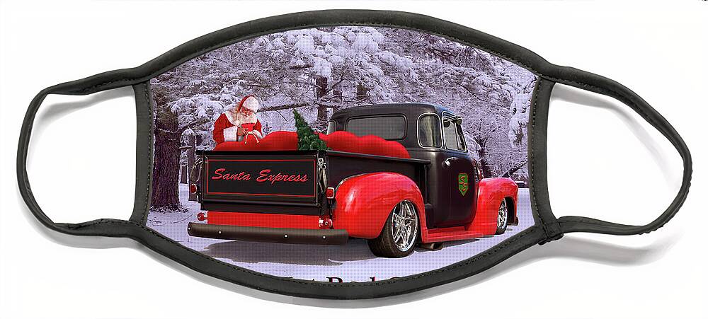 Santa Face Mask featuring the photograph Have A Hot Rod Christmas by Mike McGlothlen