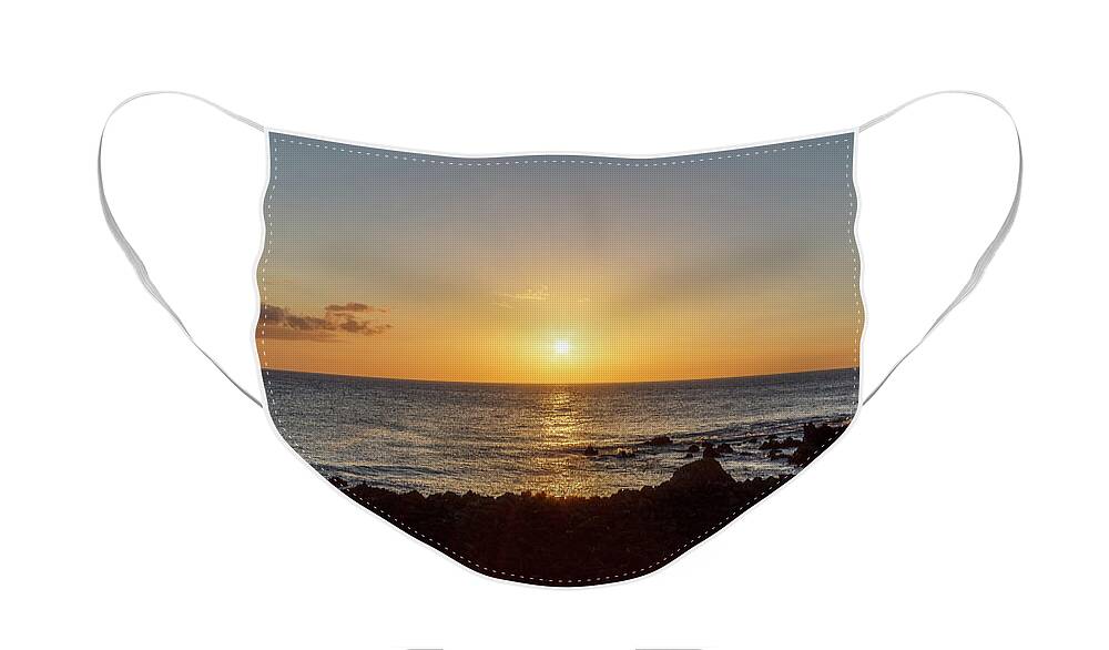 Sunset Face Mask featuring the photograph Hawaii Sunset by David Beechum
