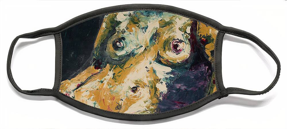 Figure Painting Face Mask featuring the painting Head Over Heals by PJ Kirk