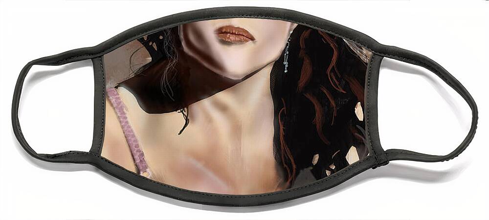  Face Mask featuring the digital art Helena by Rob Hartman