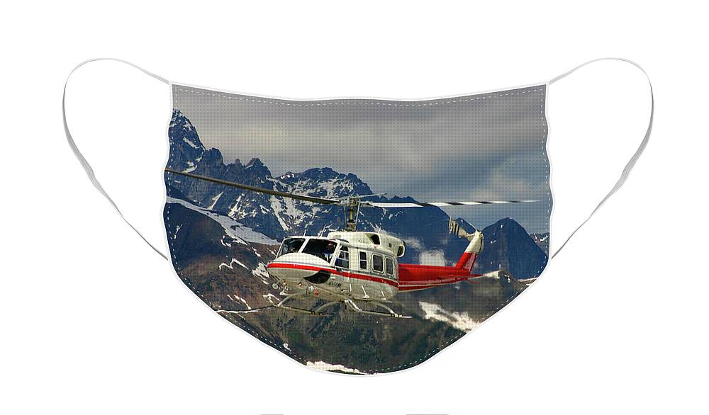 Helicopter Face Mask featuring the photograph Bugaboo's Heli-hike by Gene Taylor