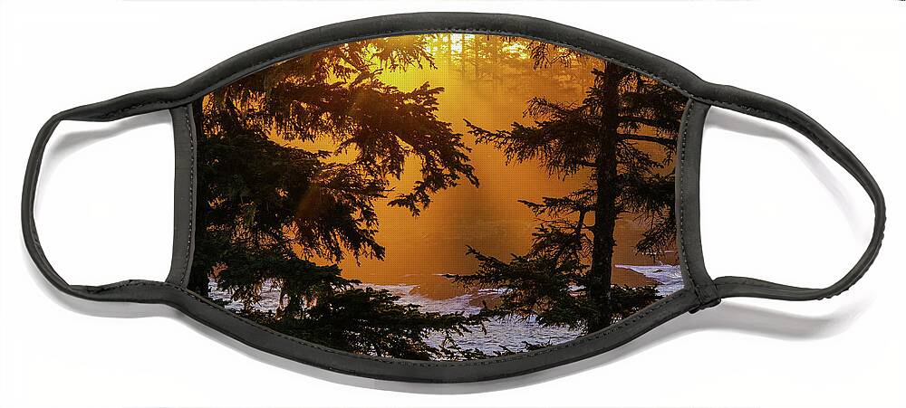 Sunrise Face Mask featuring the photograph Here comes the sun by Stephen Sloan