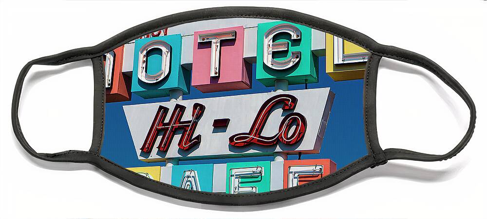 Weed Face Mask featuring the photograph HI-Lo Motel in Weed, California by Matthew Bamberg