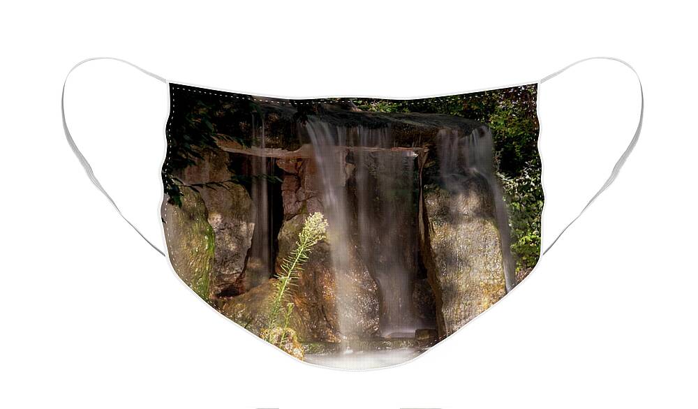 Waterfall Face Mask featuring the photograph Hidden Waterfall in Color by Mary Lee Dereske