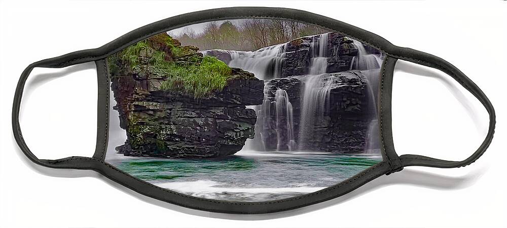 Landscape Face Mask featuring the photograph High falls by Jamie Tyler