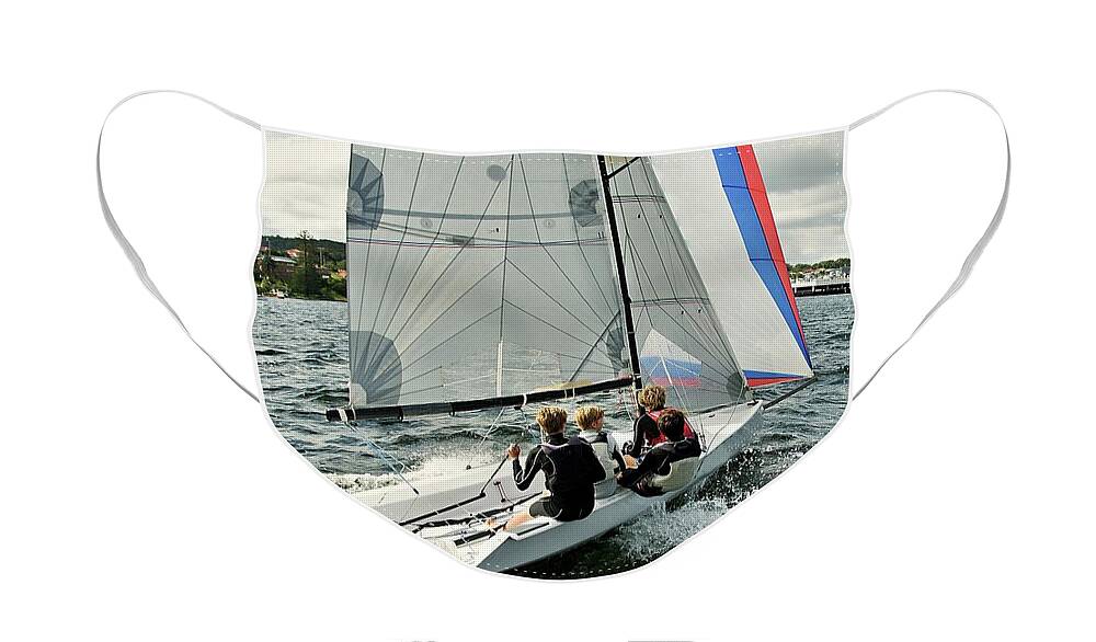 16ft Face Mask featuring the photograph High School Sailing Championships by Geoff Childs