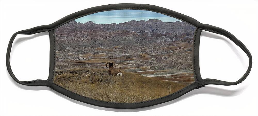 Badlands Face Mask featuring the photograph His Kingdom by Double AA Photography
