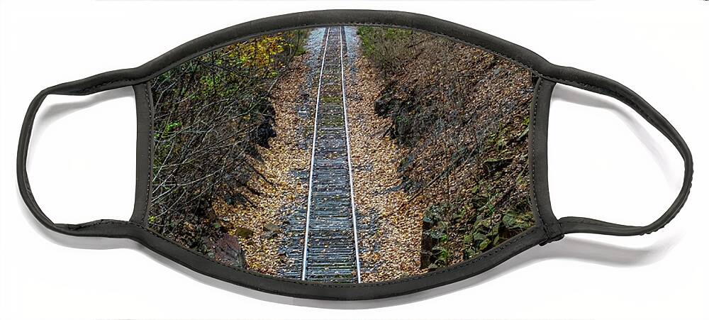 Autumn Face Mask featuring the photograph A Long Way Home by Brian Shoemaker
