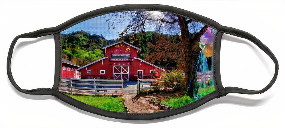 Barns Face Mask featuring the photograph Home OF Free Because Of The Brave Barn by Blake Richards