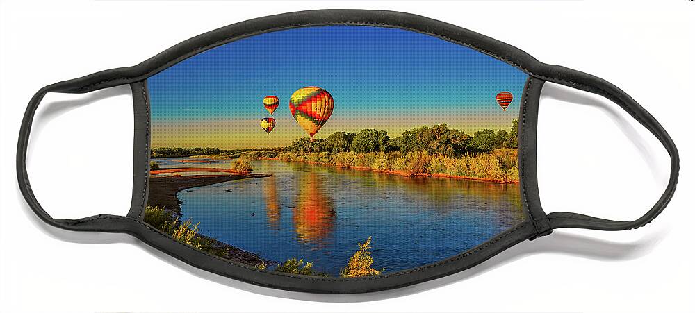 Balloons Face Mask featuring the photograph Hot Air Balloons 041 by James C Richardson