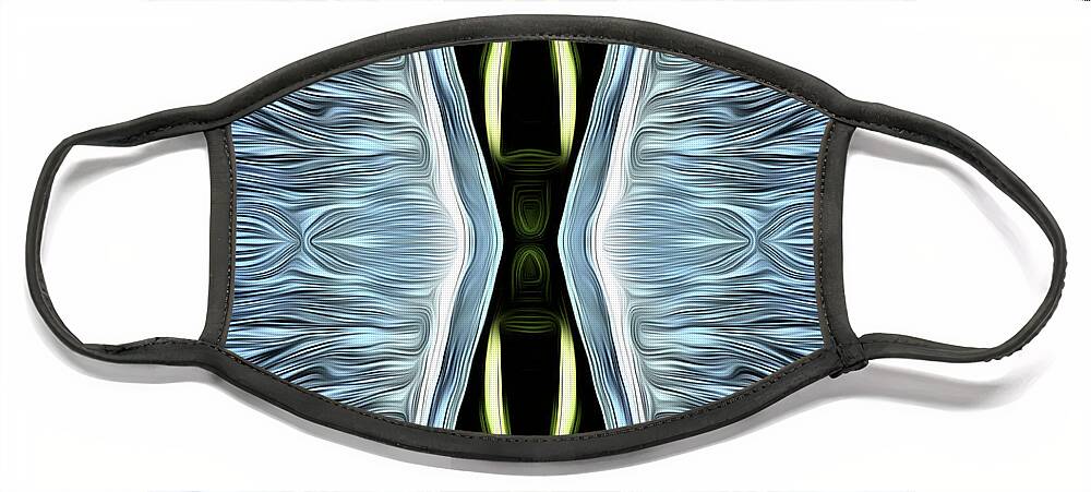 Abstract Art Face Mask featuring the digital art Hourglass Abstract by Ronald Mills