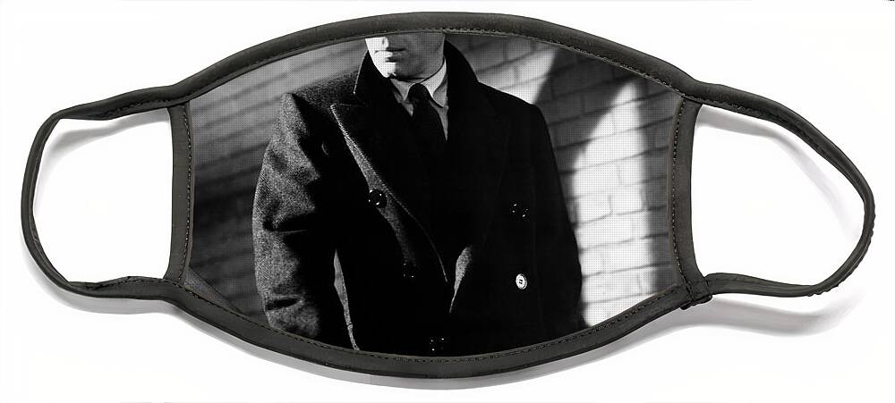 Film Noir Face Mask featuring the photograph Humphrey Bogart - The Maltese Falcon by Sad Hill - Bizarre Los Angeles Archive