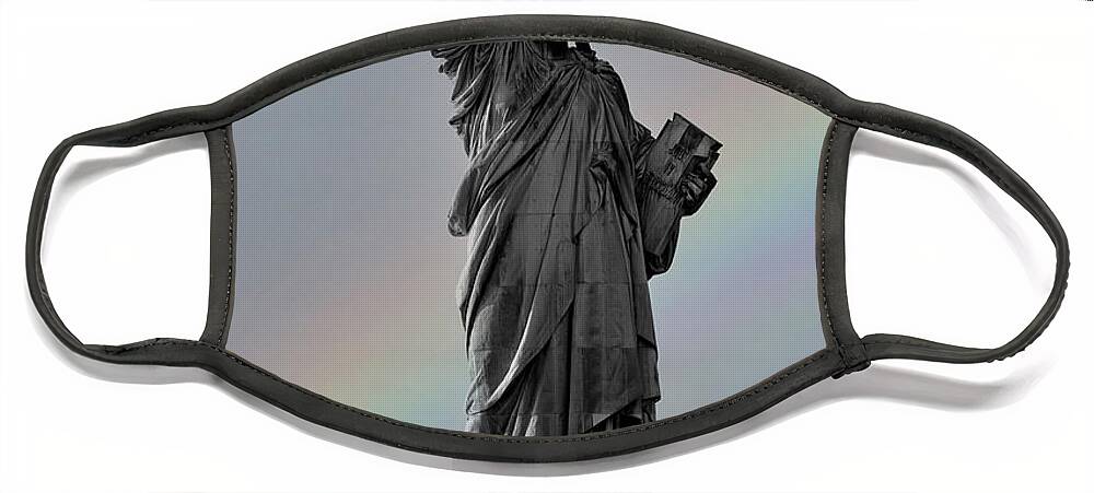 Nyc Face Mask featuring the photograph Freedom by Doug Sturgess