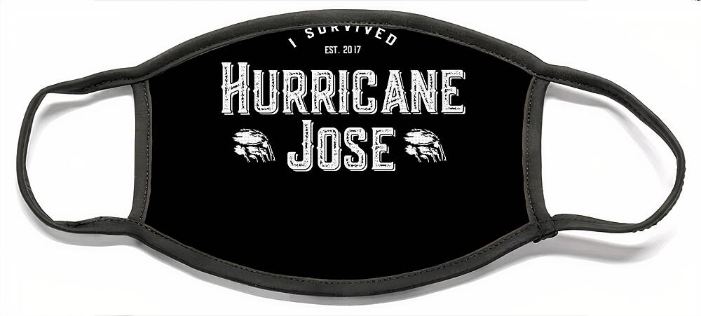 Funny Face Mask featuring the digital art I Survived Hurricane Jose by Flippin Sweet Gear