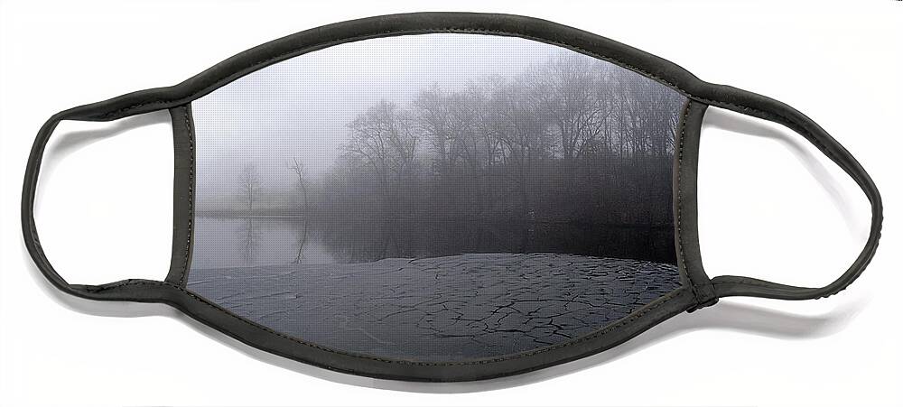 Ice Face Mask featuring the photograph Ice Cap and Fog by Randy Pollard