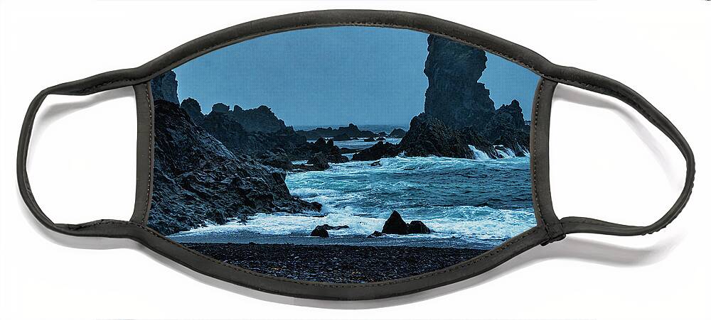 Iceland Face Mask featuring the photograph Iceland Coast by Tom Singleton