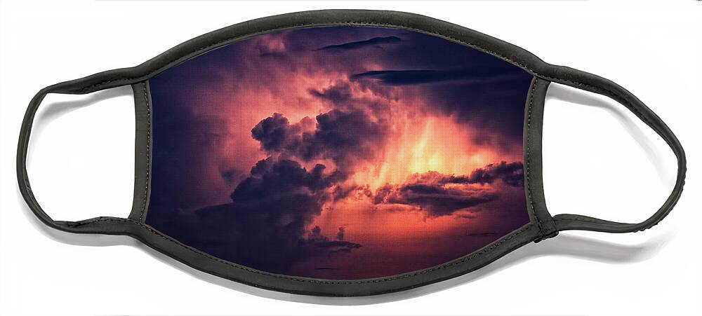 Thunderstorm Face Mask featuring the photograph Illuminated from Within by Charles Floyd