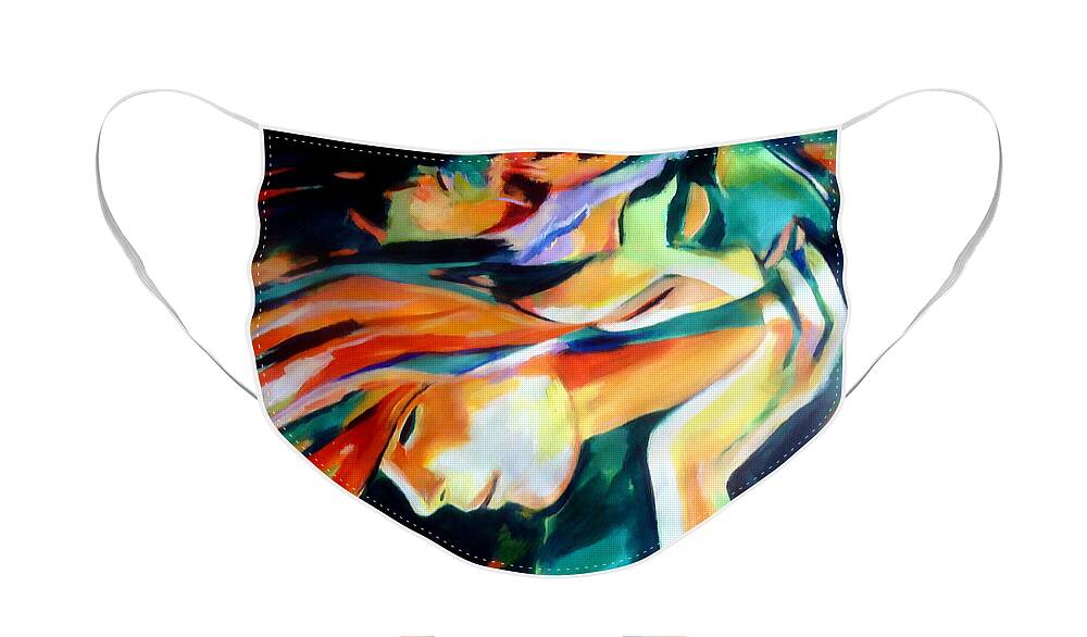 Affordable Original Paintings Face Mask featuring the painting Immortal Love by Helena Wierzbicki