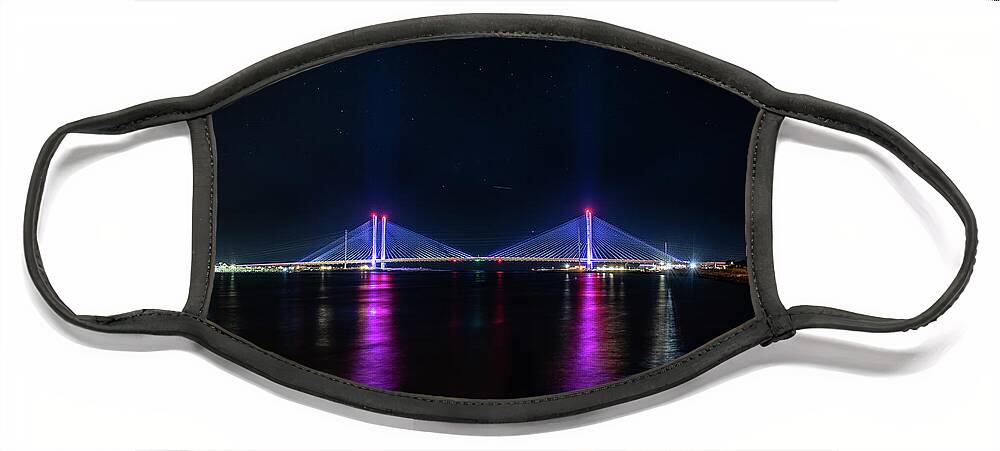 Water Face Mask featuring the photograph Indian River Inlet Bridge by Rose Guinther