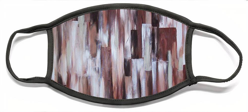Abstract Face Mask featuring the painting Inner City Emotions by Sue Dinenno