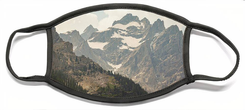 Mountains Face Mask featuring the photograph Inspirational Mountain Range by Katie Dobies