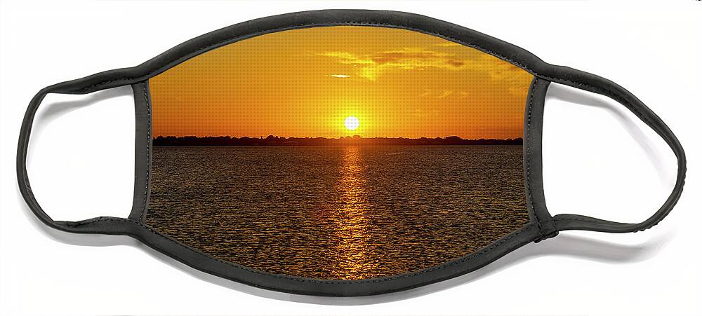 Sunset Photography Face Mask featuring the photograph Intercoastal Finale by Blair Damson