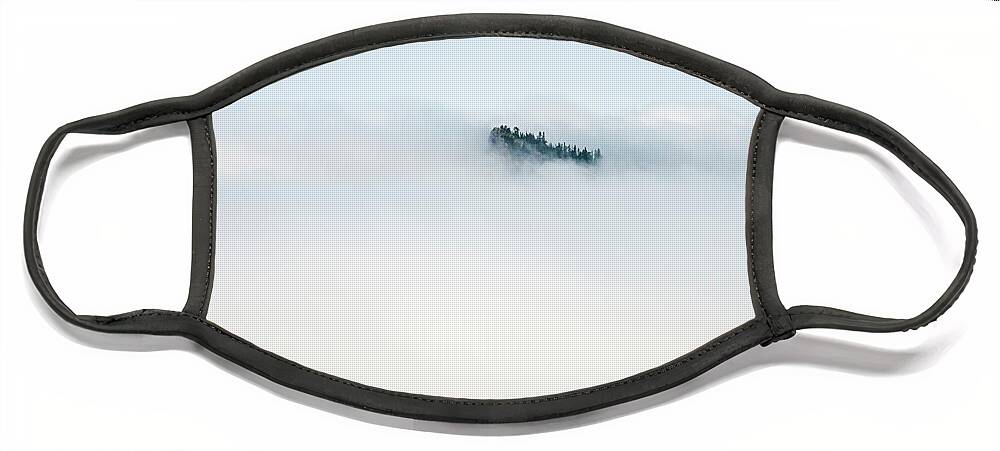 Ocean Face Mask featuring the photograph Island in the Clouds by Pelo Blanco Photo