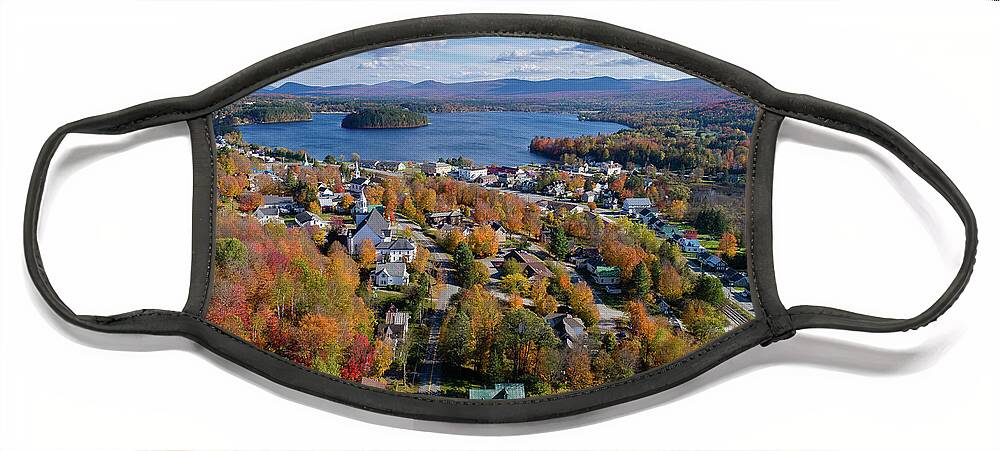 Island Pond Face Mask featuring the photograph Island Pond Vermont by John Rowe